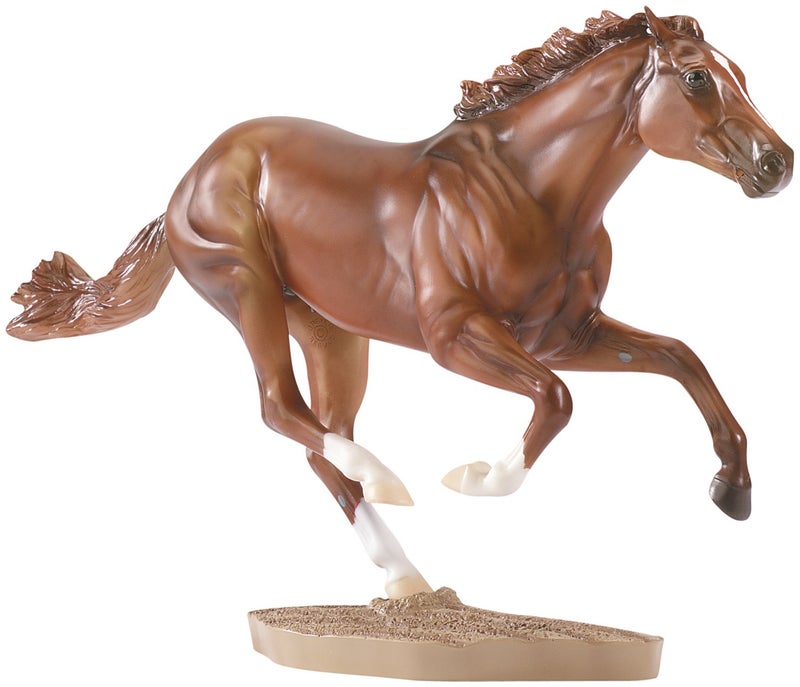 Breyer Traditional Series Secretariat Horse with Base | Model Horse Toy | 13.5" x 9.5" | 1:9 Scale | Model #1345 - Image 1